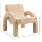 Meridian Furniture, Poltrona accento in tessuto di velluto a coste