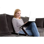 Uncaged Ergonomics WorkEZ Professional Supporto Regolabile per Laptop da Scrivania, Leggio per Letto, in Alluminio Nero, Regolabile in Altezza e Inclinazione
