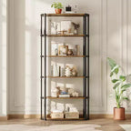 Scaffale alto 71 pollici, scaffale industriale, libreria autoportante, grandi scaffali per libri per soggiorno, mobiletto portaoggetti per ufficio domestico