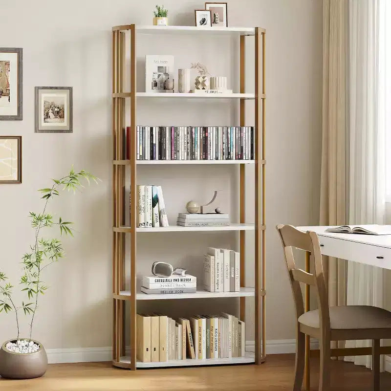 Scaffale alto 71 pollici, scaffale industriale, libreria autoportante, grandi scaffali per libri per soggiorno, mobiletto portaoggetti per ufficio domestico