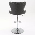 Sgabelli da bar moderni girevoli, altezza regolabile 63-84 cm, rivestiti in pelle PU con schienale, per isola cucina, home bar, bancone