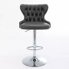 Sgabelli da bar moderni girevoli, altezza regolabile 63-84 cm, rivestiti in pelle PU con schienale, per isola cucina, home bar, bancone