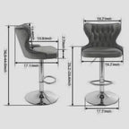 Sgabelli da bar moderni girevoli, altezza regolabile 63-84 cm, rivestiti in pelle PU con schienale, per isola cucina, home bar, bancone