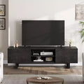 Acekool Modern TV Stand for TVs up to 80, Media Console with Storage Drawers and Open Shelves, Metal Legs, 70 Inch