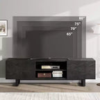 Acekool Mobile TV Moderno per Televisori fino a 80 Pollici, Consolle Multimediale con Cassetti Contenitori e Scaffali Aperti, Gambe in Metallo, 70 Pollici