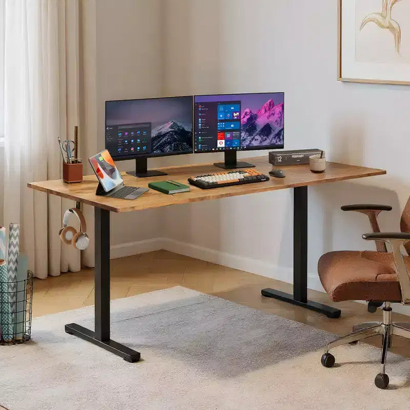Scrivania Elettrica GALAXHERO 63 - Scrivania Ergonomica Regolabile in Altezza con Touchscreen LED, 3 Impostazioni di Memoria e Gancio per Ufficio Domestico