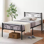 Twin Size Metal Bed Frame for Kids, Twin Bed Frames with Headboard and Footboard, Steel Slats Support, No Box Spring Needed