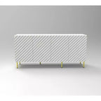 TROPOW 63 Credenza, Buffet, Mobile d'ingresso con 4 ante e ripiani, Contenitore, Resistente per Sala da pranzo, Soggiorno Bianco