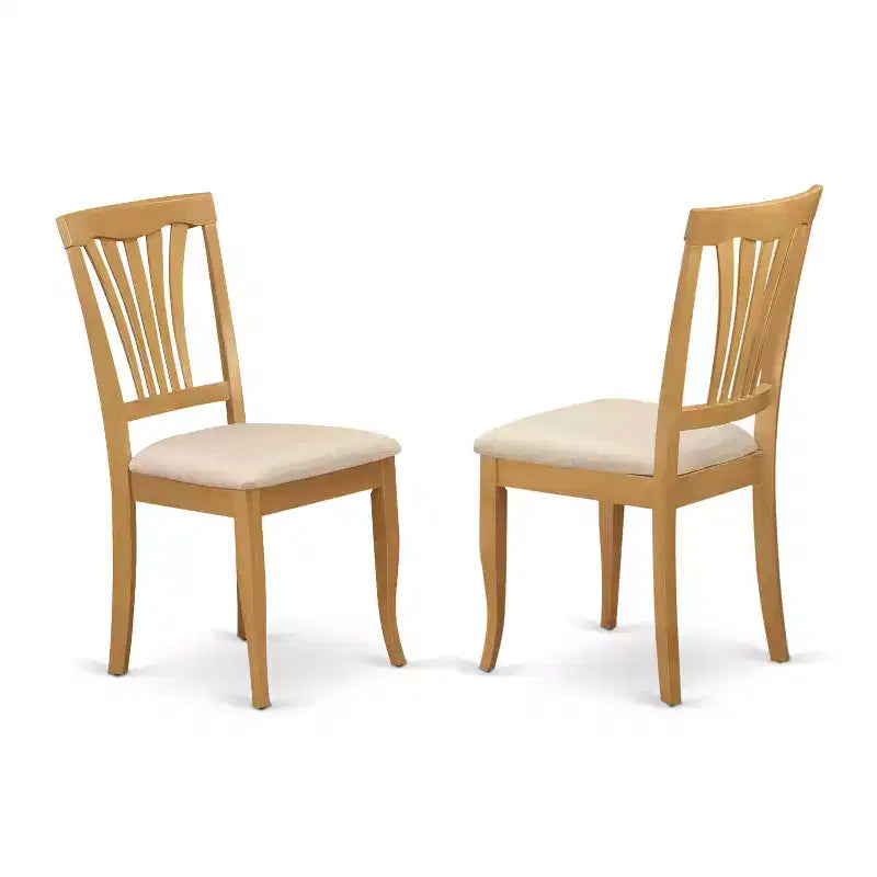 HomeStock Sedia da Pranzo Country Cottage Avon con Seduta in Legno - Set da 2