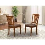HomeStock Sedia da Pranzo Country Cottage Avon con Seduta in Legno - Set da 2
