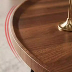 GustoWave Tavolino da caffè nidificato piccolo 2 pezzi, tavolino rotondo in legno per soggiorno, camera da letto, noce