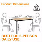 Homy Casa Tavolo da Pranzo Compatto per 2, Ideale per Cucine Piccole o Appartamenti