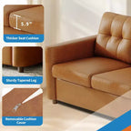 Divano componibile a 115" con console centrale, portabicchieri, cuscini trapuntati e tasca portaoggetti, spazioso divano a 4 posti per appartamento, lounge