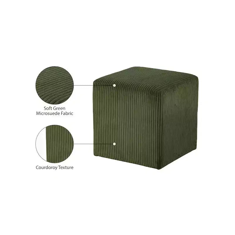 Meridian Furniture, Pouf/Sgabello in microsuede Roy