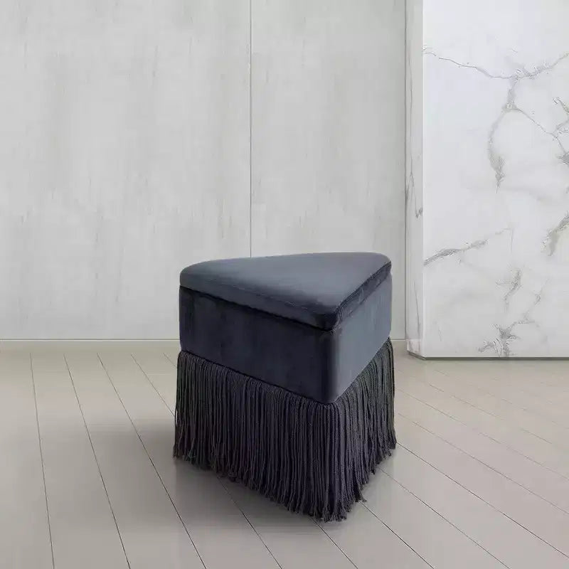 Meridian Furniture, Pouf/Sgabello in Velluto Trivoli