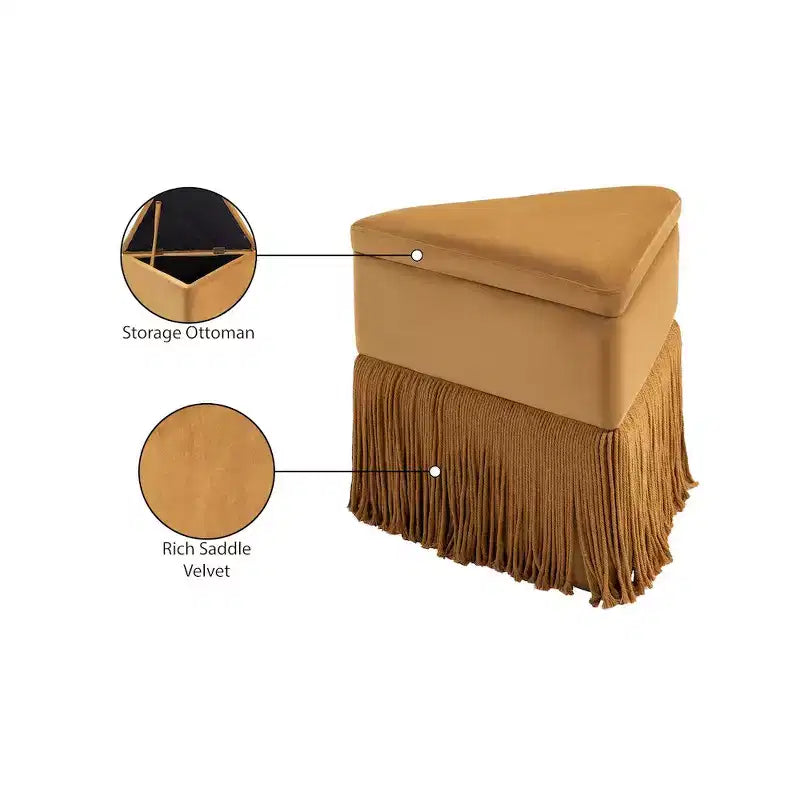 Meridian Furniture, Pouf/Sgabello in Velluto Trivoli