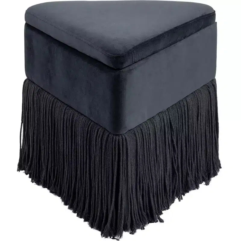 Meridian Furniture, Pouf/Sgabello in Velluto Trivoli