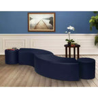 Regency, pouf rotondo in vinile Logan (set da 2)