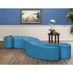 Regency, pouf rotondo in vinile Logan (set da 2)