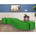 Regency, pouf rotondo in vinile Logan (set da 2)