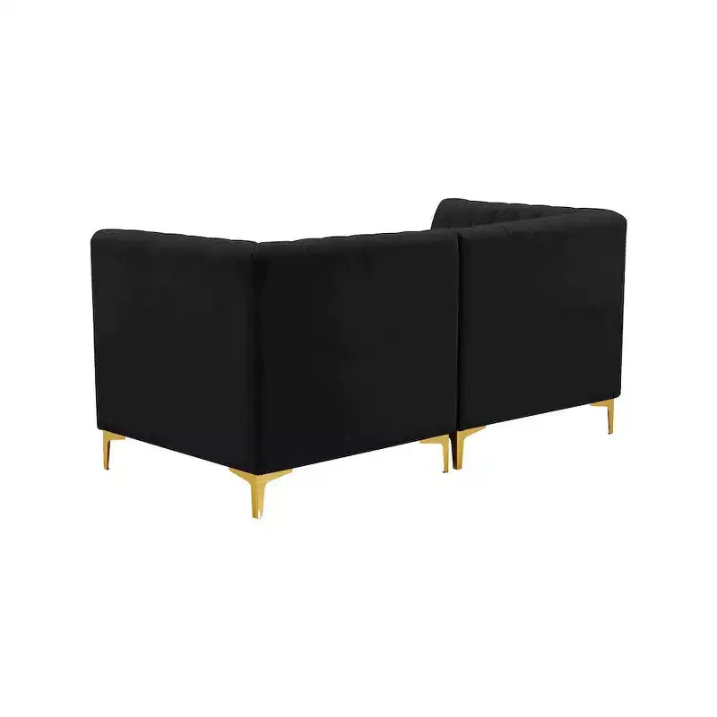 Meridian Furniture, divano componibile Alina in velluto