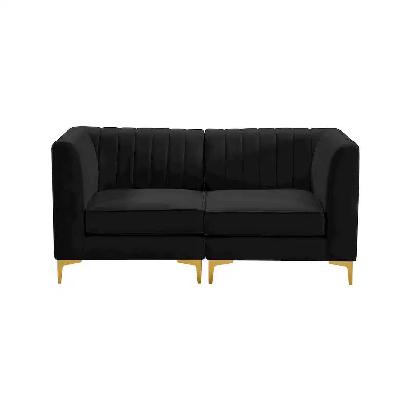 Meridian Furniture, divano componibile Alina in velluto