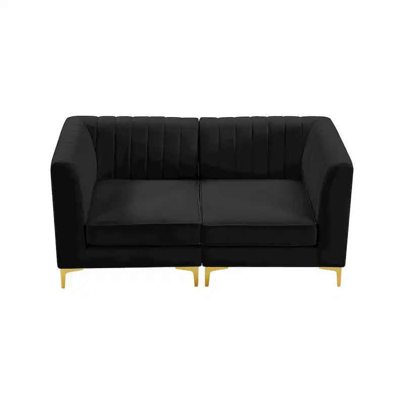Meridian Furniture, divano componibile Alina in velluto