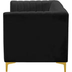 Meridian Furniture, divano componibile Alina in velluto