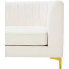 Meridian Furniture, divano componibile Alina in velluto