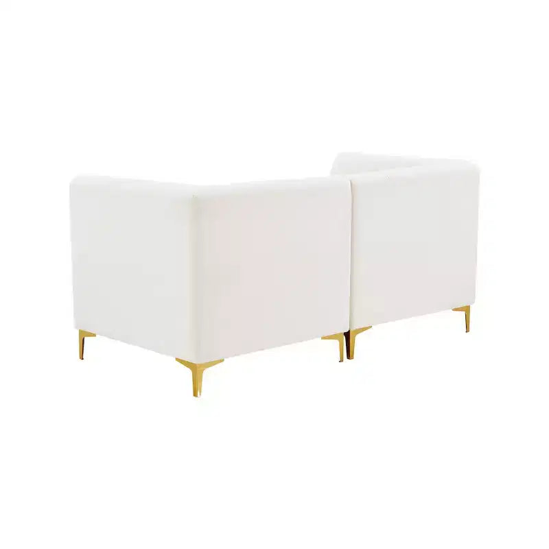 Meridian Furniture, divano componibile Alina in velluto