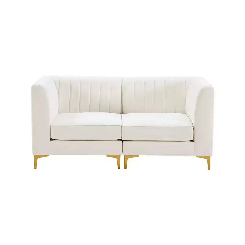Meridian Furniture, divano componibile Alina in velluto