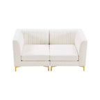 Meridian Furniture, divano componibile Alina in velluto