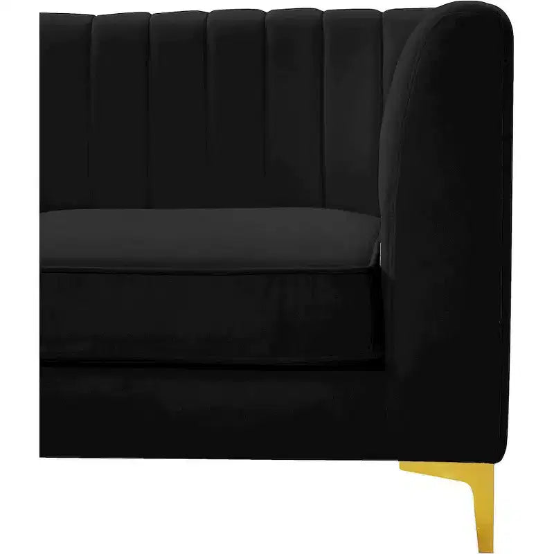 Meridian Furniture, divano componibile Alina in velluto