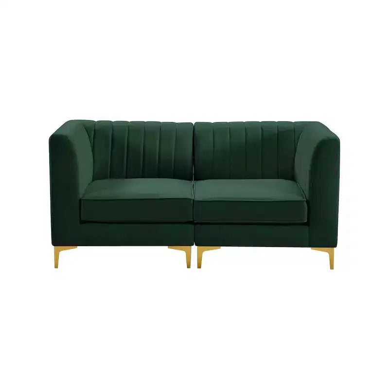 Meridian Furniture, divano componibile Alina in velluto