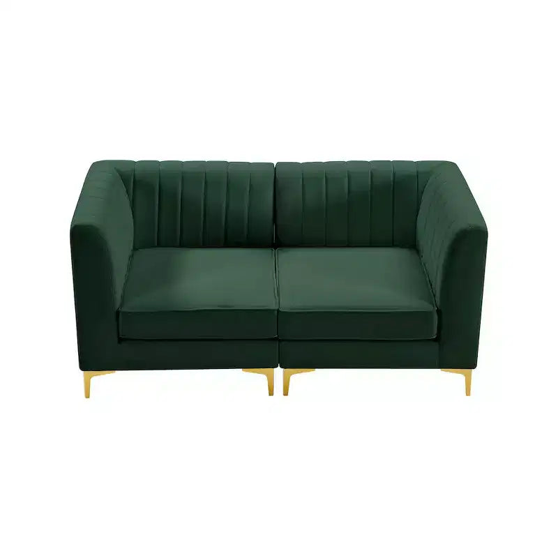 Meridian Furniture, divano componibile Alina in velluto
