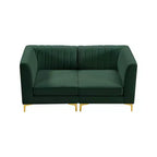 Meridian Furniture, divano componibile Alina in velluto