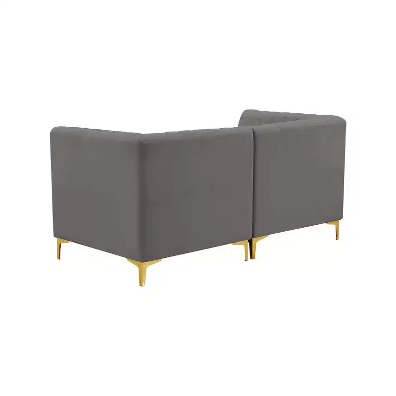 Meridian Furniture, divano componibile Alina in velluto
