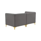 Meridian Furniture, divano componibile Alina in velluto