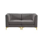 Meridian Furniture, divano componibile Alina in velluto