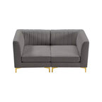 Meridian Furniture, divano componibile Alina in velluto