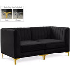 Meridian Furniture,Alina Velvet Modular Sofa