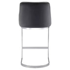 Bekrvio Set di 2 sgabelli da bar, altezza bancone 26 pollici con schienale - Base a U in acciaio rivestita in pelle PU/velluto per isola della cucina