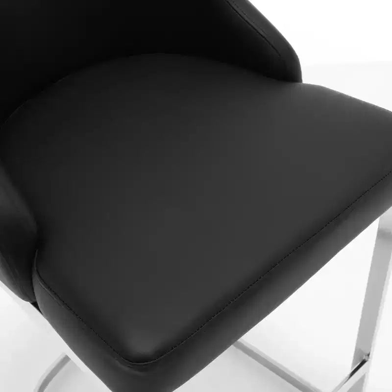 Bekrvio Set di 3 Sgabelli da Bar, Altezza 66 cm per Bancone con Schienale - Rivestimento in Pelle PU/Velluto, Base a U in Acciaio per Isola da Cucina