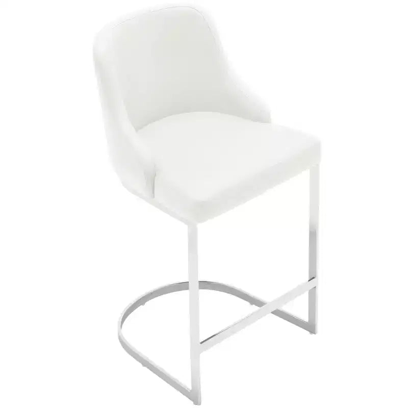 Bekrvio Set di 3 Sgabelli da Bar, Altezza 66 cm per Bancone con Schienale - Rivestimento in Pelle PU/Velluto, Base a U in Acciaio per Isola da Cucina