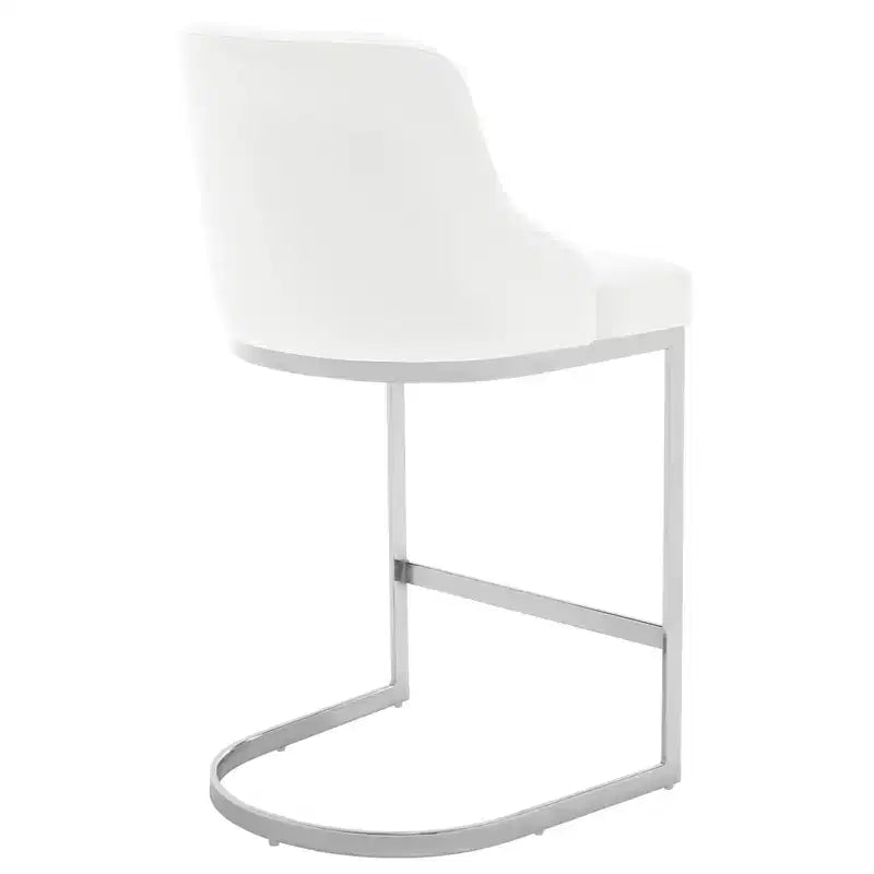 Bekrvio Set di 3 Sgabelli da Bar, Altezza 66 cm per Bancone con Schienale - Rivestimento in Pelle PU/Velluto, Base a U in Acciaio per Isola da Cucina