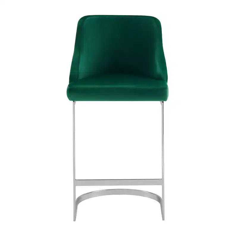 Bekrvio Set di 3 Sgabelli da Bar, Altezza 66 cm per Bancone con Schienale - Rivestimento in Pelle PU/Velluto, Base a U in Acciaio per Isola da Cucina