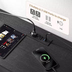 Mobile TV comò da 63 pollici con 12 cassetti, cassettiera in tessuto con stazione di ricarica e luci LED, ripiani aperti per TV da 65-75 pollici, centro di intrattenimento moderno