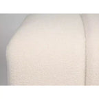 Panca imbottita in Boucle avorio contemporaneo moderno Jofran Tess
