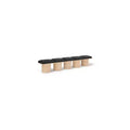 Meridian Furniture,Pavilion Black Boucle Fabric Bench