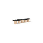 Meridian Furniture,Pavilion Black Boucle Fabric Bench